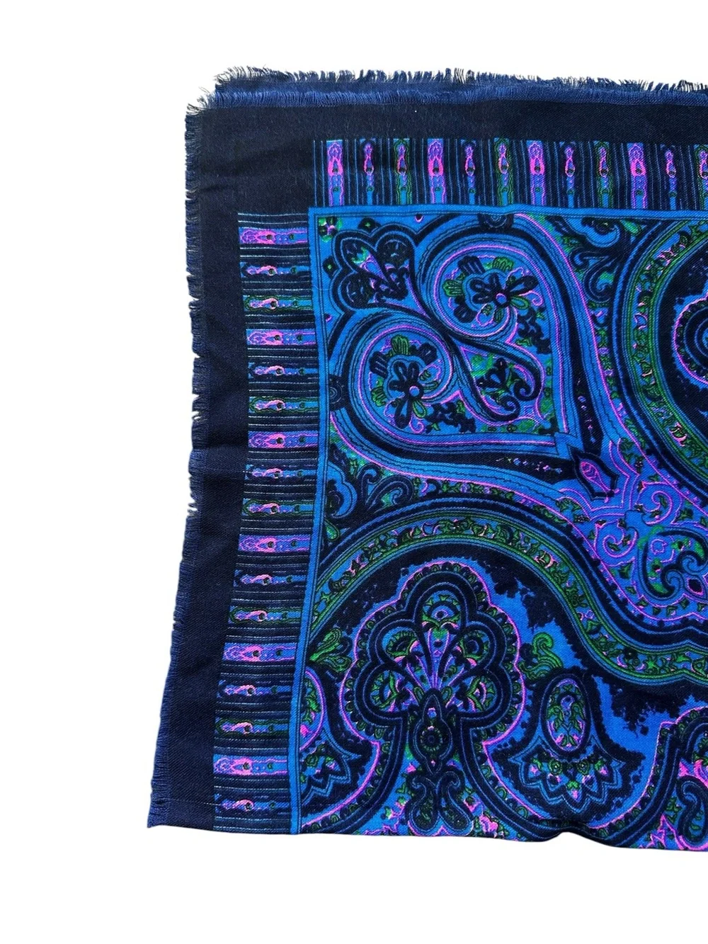 Paisley Scarf - Blue & Purple 30.5x30